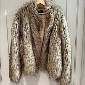 Unreal Fur Natural Faux Fur Delish Jacket Showstopper Winter Coat RTR